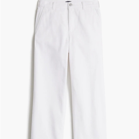 J. Crew Pants - J. Crew White Drapey Denim Trousers Size 30 NWT